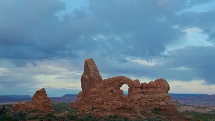 Turret Arch of Sandstone in Arches National Park, Utah © bleung