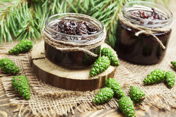 Jam of pine cones