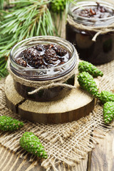 Jam of pine cones