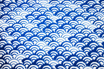 Blue and white tablecloth background