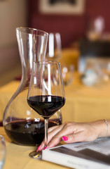 red wine tasting to elegant restaurant interiors