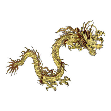 golden Chinese dragon