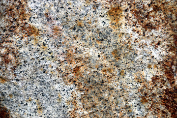 Closeup of Weathered Grey and Brown Textured Granite