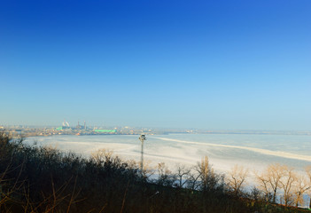 Embankment in Taganrog. Rostov region. Russia. Winter