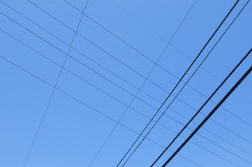 Lines on Blue Background