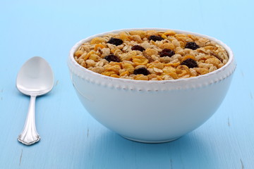 Delicious organic muesli cereal