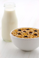 Delicious muesli breakfast