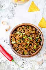 vegetarian chili with cilantro