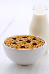 Delicious muesli breakfast