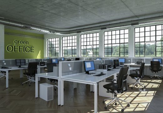 modernes Großraumbüro Green Office