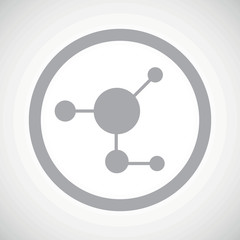 Grey molecule sign icon