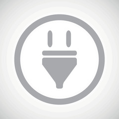 Grey plug sign icon