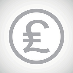 Grey pound sterling sign icon