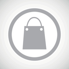 Grey shopping bag sign icon