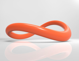 Naklejka premium orange Infinity Symbol