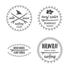 Surfing emblem set 1