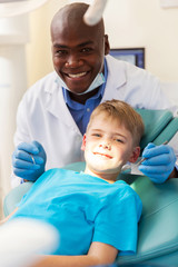 young patient getting dental treatment