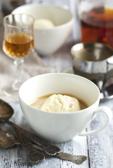 Coffee Ice Cream with cognac.