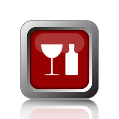 Bottle and glass icon