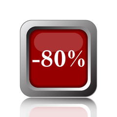 80 percent discount icon