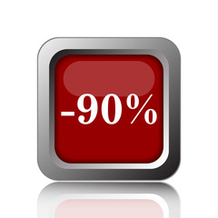 90 percent discount icon