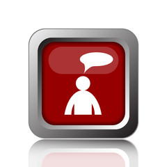 Comments icon - man with bubble