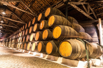 Barrels in  Porto, Portugal