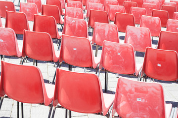 red chair lined