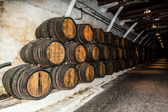 Barrels in  Porto, Portugal