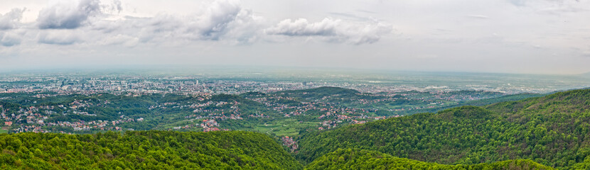 Fototapeta na wymiar Panorama of the Zagreb