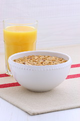 Delicious organic muesli cereal