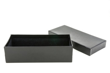 Naklejka premium empty black box on white background