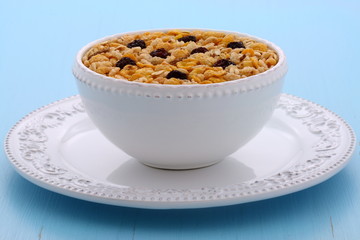 Delicious muesli breakfast