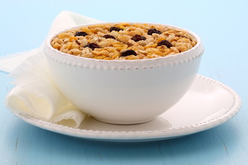 Delicious organic muesli cereal