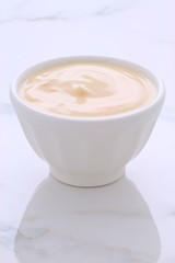 Fresh peach yogurt