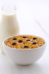 Delicious muesli breakfast