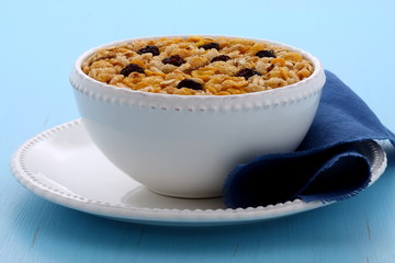 Delicious organic muesli cereal