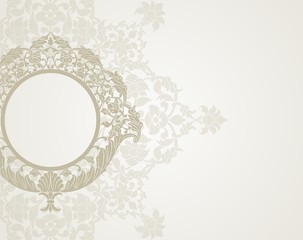 wedding card design, paisley floral pattern , India