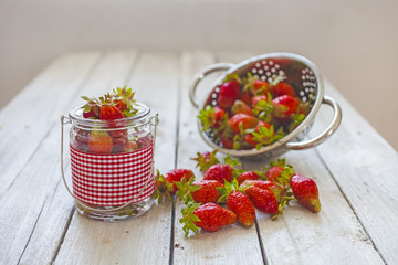 strawberry in jar