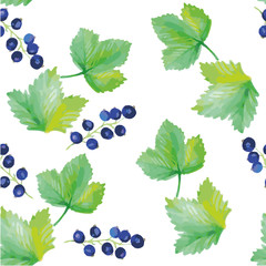 seamless pattern of black currant