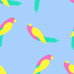 Fototapeta na wymiar Parrot seamless pattern