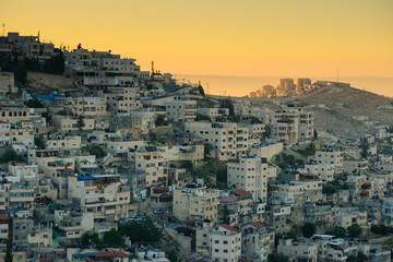 Fototapeta na wymiar Morning view of the old city of Jerusalem