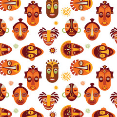 African masks pattern