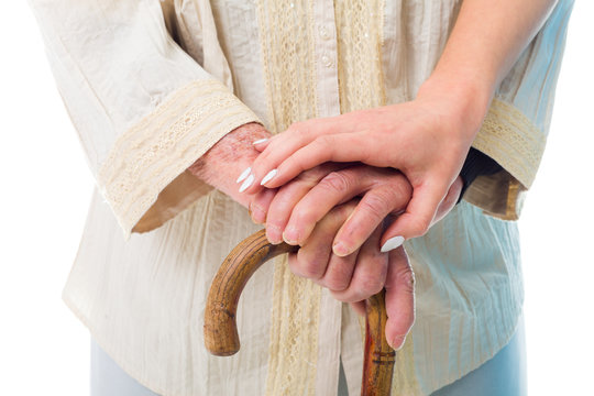 Senior woman in need