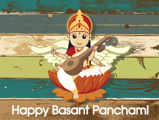 Happy Basant Panchami - Hindu God Saraswati Festival