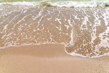 Sand Beach And Sea Waves Background