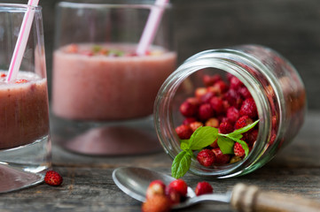 Wild strawberries milkshake