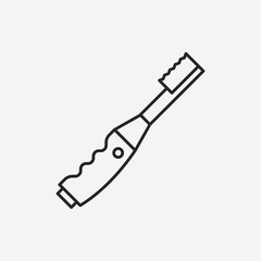 tooth brush line icon