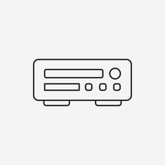 Fototapeta premium DVD player line icon