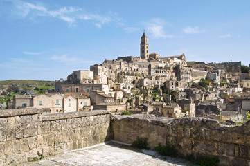 Panoramic view of Matera. Basilicata. Italy. 